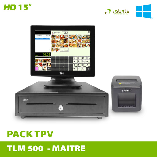 Pack TPV TLM 500 8 Gb Ram / 128 GB SSD Windows para MAÎTRE
