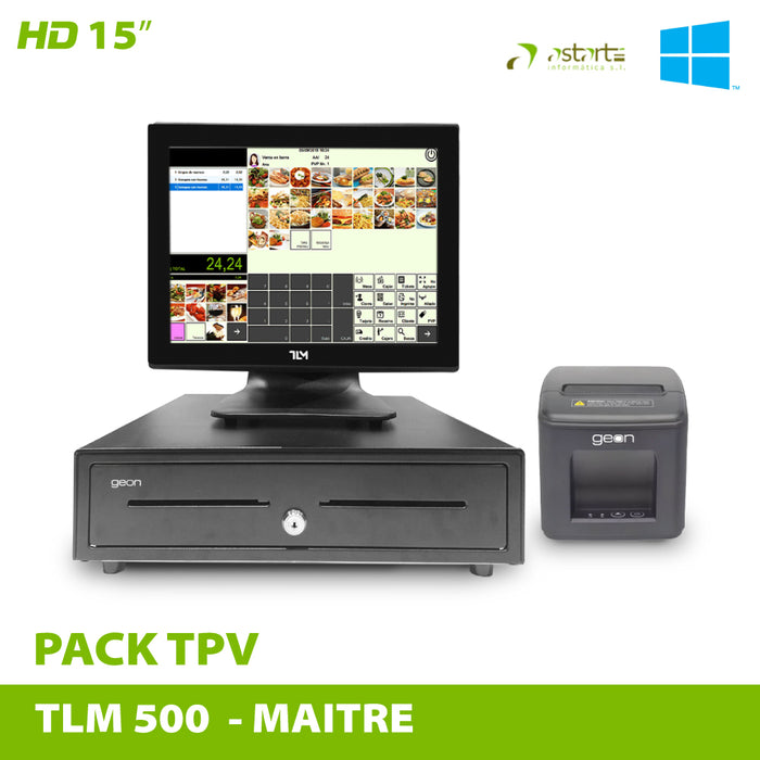Pack TPV TLM 500 8 Gb Ram / 128 GB SSD Windows para MAÎTRE