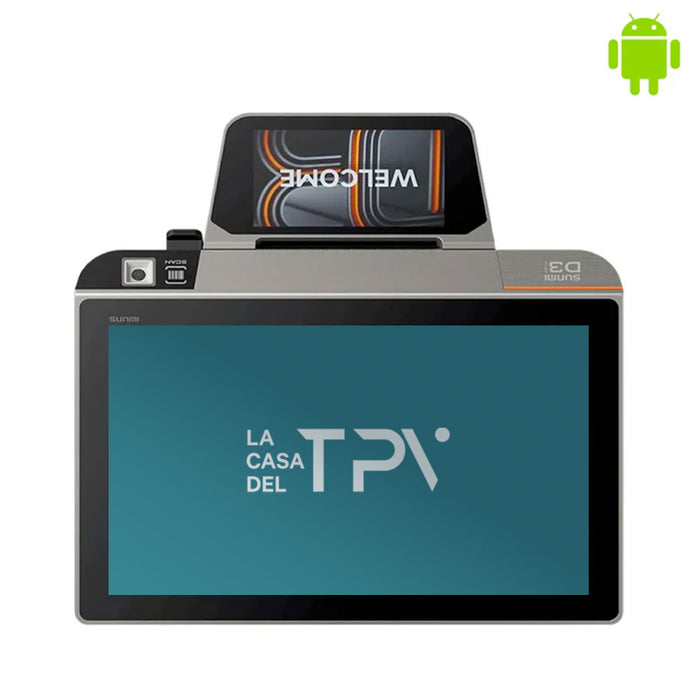 TPV Android SUNMI D3 Mini | Qualcomm Hexa-Core | 3GB RAM | 32GB | 10.1" | Impresora 80mm | P01260020
