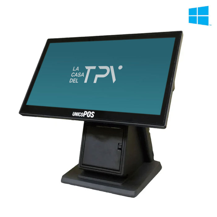 TPV Windows UNICOPOS W64NP | Intel Celeron | 4GB RAM | 128GB SSD | 15.6" | Impresora 80mm