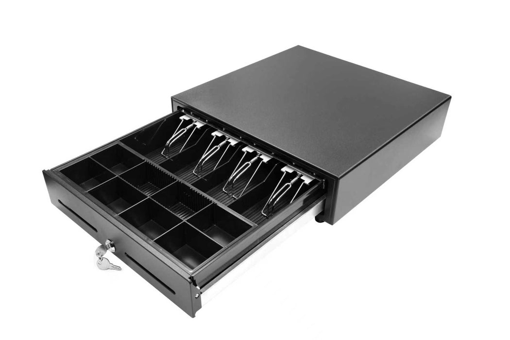 Cajón Portamonedas GEON Metal Cash Negro | 4C billetes | 8C monedas