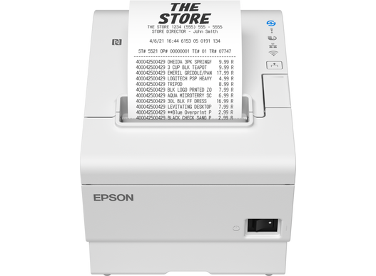 Epson TM-T88VII blanca, vista principal