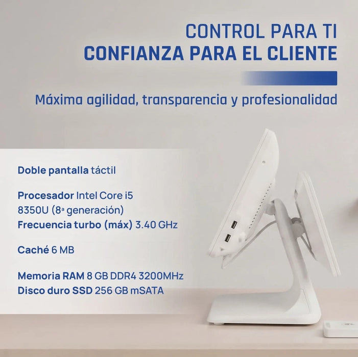 TPV Windows iggual Dual | Intel Core i5-8350U | 8GB RAM | 256GB SSD | 15,6" + 11,6"