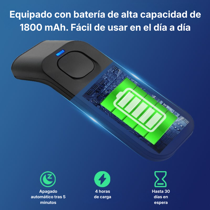 Lector de Códigos de Barras ZAZOO 1055W | Inalámbrico 1D/2D | 2.4G + Bluetooth | Batería 2000mAh