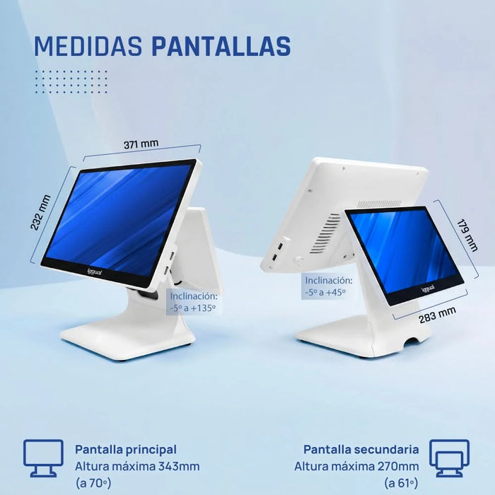 TPV Windows iggual Dual | Intel Core i5-8350U | 8GB RAM | 256GB SSD | 15,6" + 11,6"