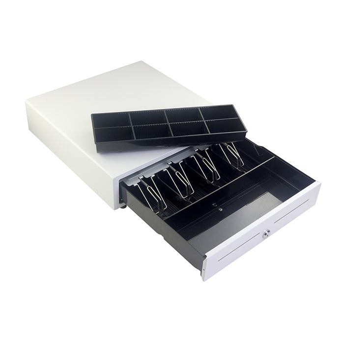 Cajón Portamonedas GEON Blanco | 4C billetes | 8C monedas