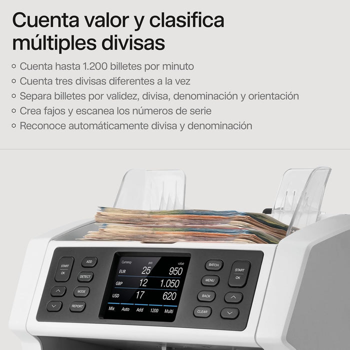Safescan 2985-SC Contadora de billetes y clasificador