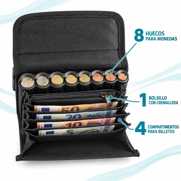 Bolso organizador de dinero
