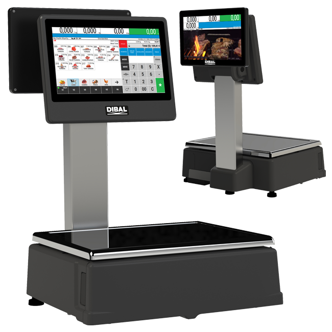 Balanza para tienda DIBAL CS-3100 NEO UX Capacitivo | 4GB RAM | 64GB | 10,1" + 10,1"