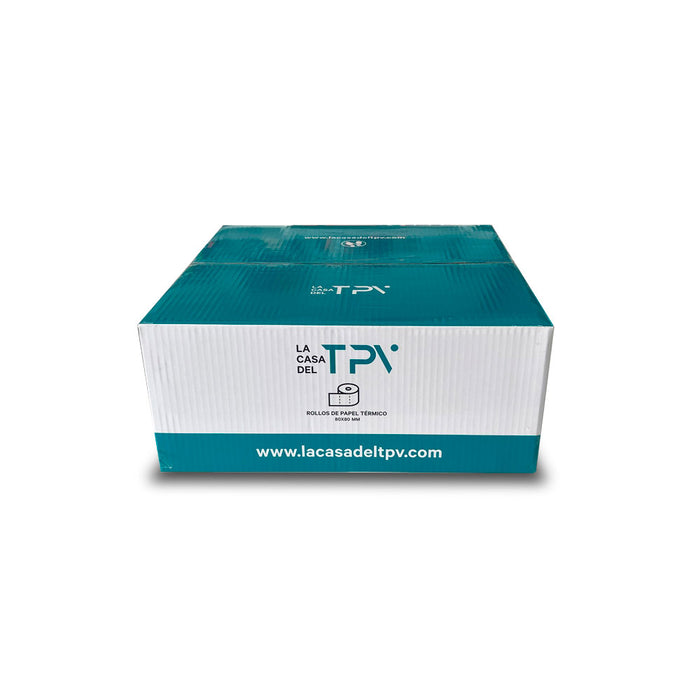 Caja 192 rollos papel térmico 80 x 80 x mm Sin Bisfenol