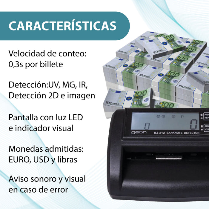 GEON BJ-212 Detector de billetes