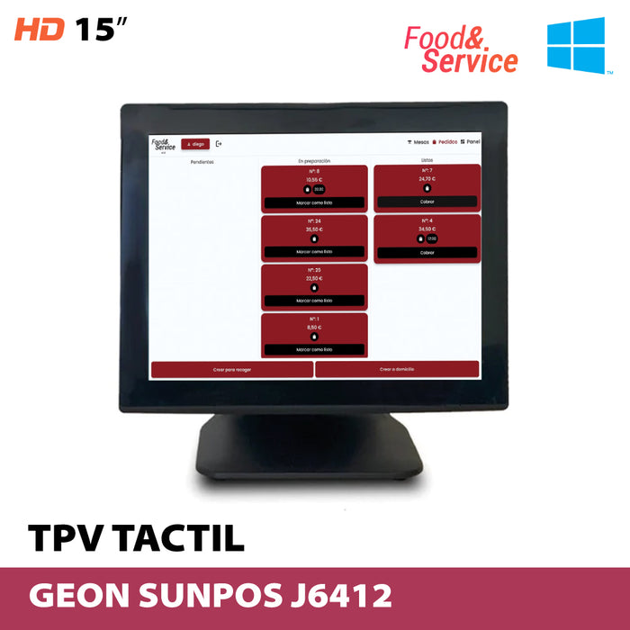 GEON SUNPOS J6412/8GB/128GB SSD/15" · Food&Service