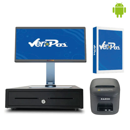 KIT TPV + Veri*POS Windows ZAZOO 360 | Intel J4125 | 8GB RAM | 128GB SSD | 15" | Cajón + Impresora