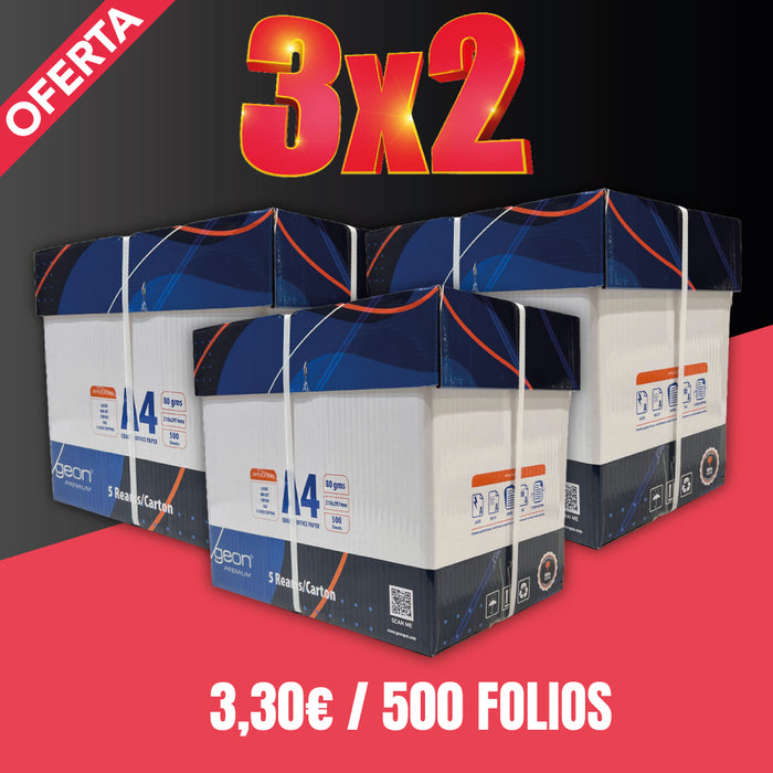 OFERTA ESPECIAL BLACK FRIDAY: 3x2 CAJAS DE Folios A4 de 80gr