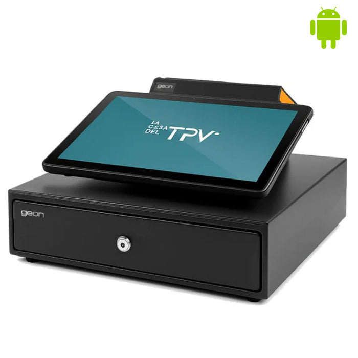Pack TPV Android GEON POS NB11 | Quad-Core RK3562 | 4GB RAM | 64GB | 11" | Impresora 80mm | + Cajón