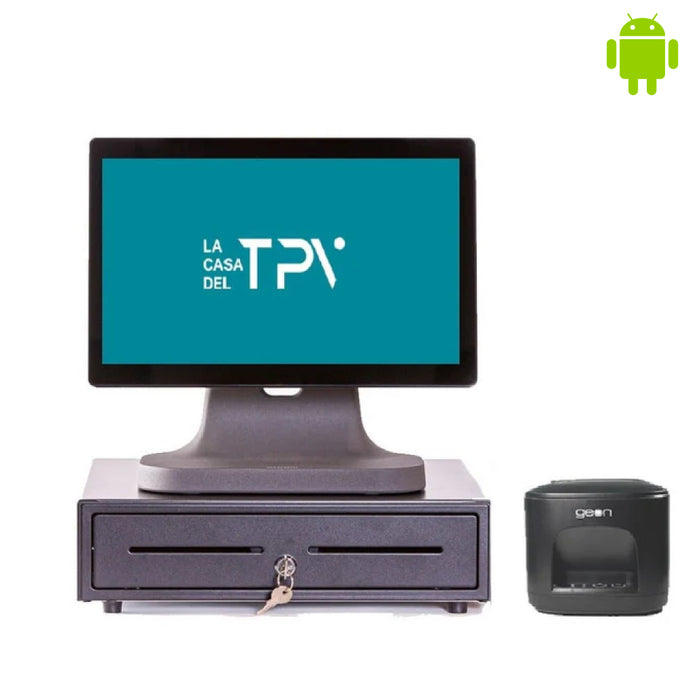 Pack TPV Android SUNMI T2S Lite | Octa-Core Qualcomm | 4GB RAM | 64GB | 15.6” | Cajón + impresora