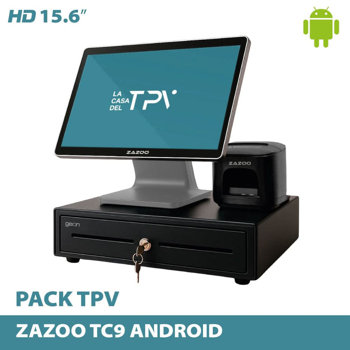 Pack TPV ZAZOO TC9 OCTA-CORE/8GB/128GB/15.6" Android