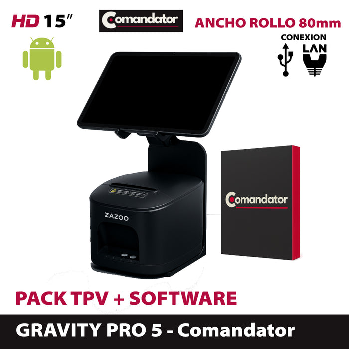 PACK TABLET GRAVITY PRO 5 + SOFTWARE COMANDATOR