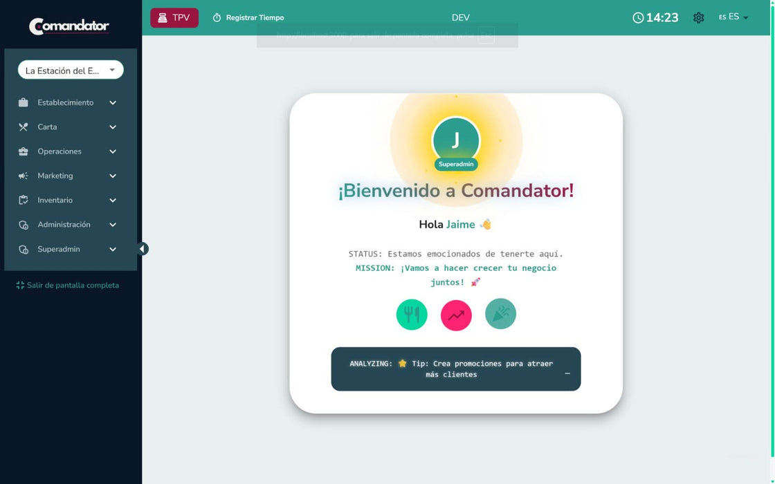 Pack ZAZOO + SOFTWARE: ZAZOO 360/Impresora térmica de tickets/Cajón portamonedas automático · Comandator