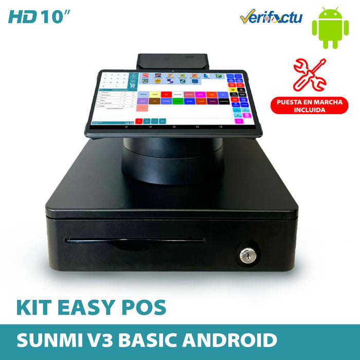 KIT TPV Sunmi V3 Android con software incluido Easy Pos Hostelería