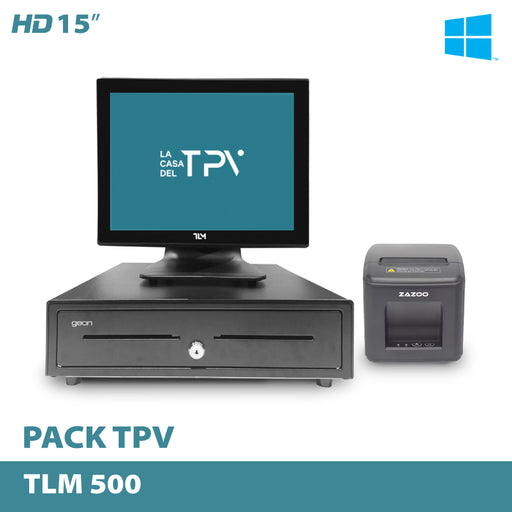 Pack TLM: TLM500/Impresora térmica de tickets/Cajón portamonedas automático