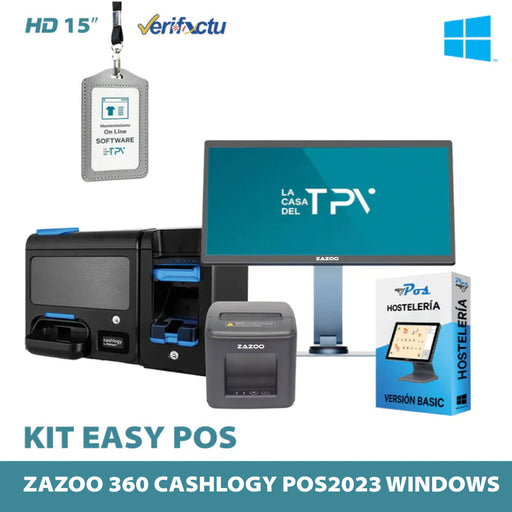 KIT ZAZOO 360 CASHLOGY POS 2023 EASY POS BASIC WINDOWS