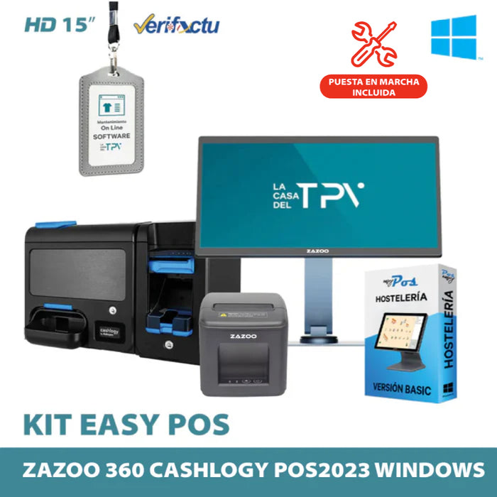 KIT ZAZOO 360 CASHLOGY POS 2023 EASY POS BASIC WINDOWS
