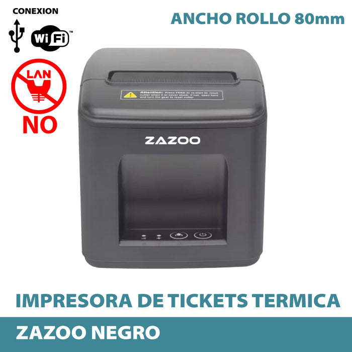 ZAZOO Impresora térmica de ticket USB + Wi-fi