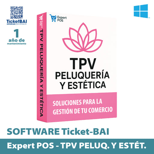 Software Expert POS - Ticket BAI- TPV Peluquería y Estética