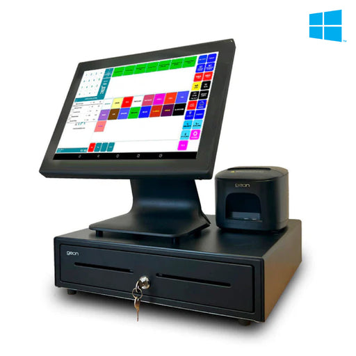 KIT TPV + EASY POS Windows GEON SUNPOS J6412 | Quad-Core J6412 | 8GB RAM | 128GB SSD | 15" | Cajón + Impresora
