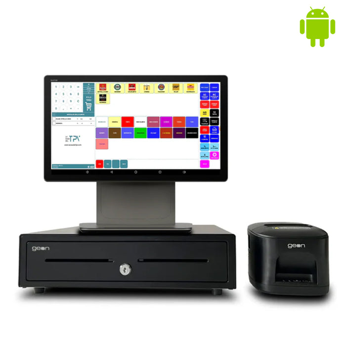 KIT TPV + EASY POS Android SUNMI T3 Pro | Octa-Core | 6GB RAM | 128GB | 15.6" | GMS | Cajón + Impresora