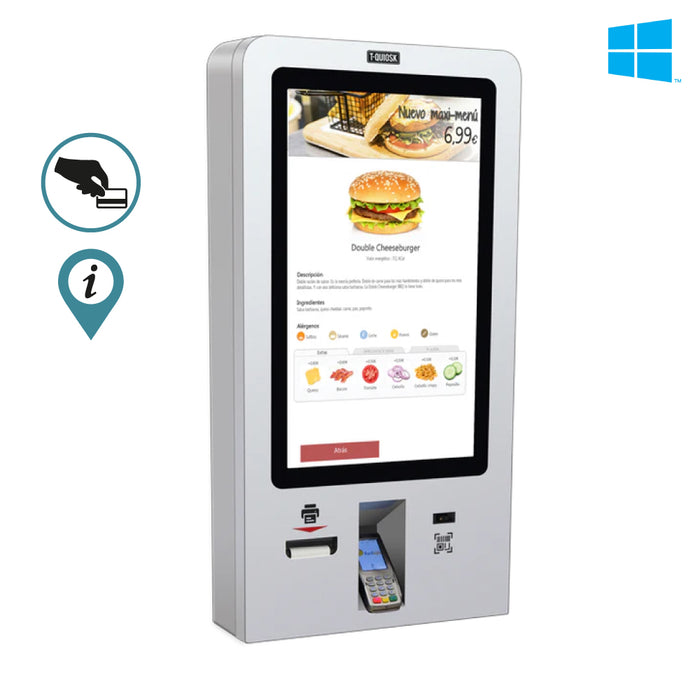 QUIOSCO Windows Cashdro TQ-20 | Intel Core i3 | 4GB RAM | 128GB | 32"