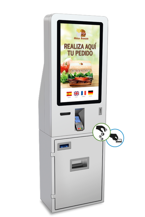 Quiosco de Pago TQ-230 Android | Pantalla 32" | Efectivo + Tarjeta | Impresora 80mm