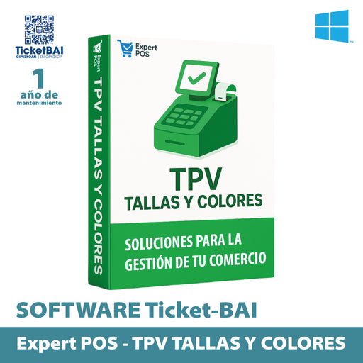 Software Expert POS - Ticket BAI - TPV Tallas y Colores