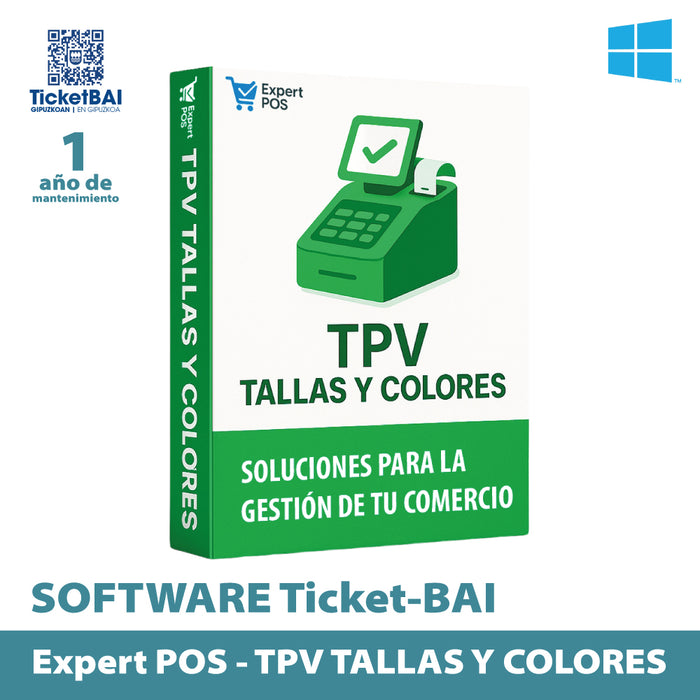 Software Expert POS - Ticket BAI - TPV Tallas y Colores