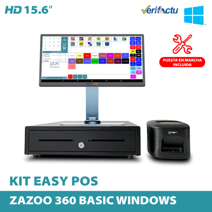 KIT ZAZOO 360 Nuevo Restaurante Easy Pos Basic Windows
