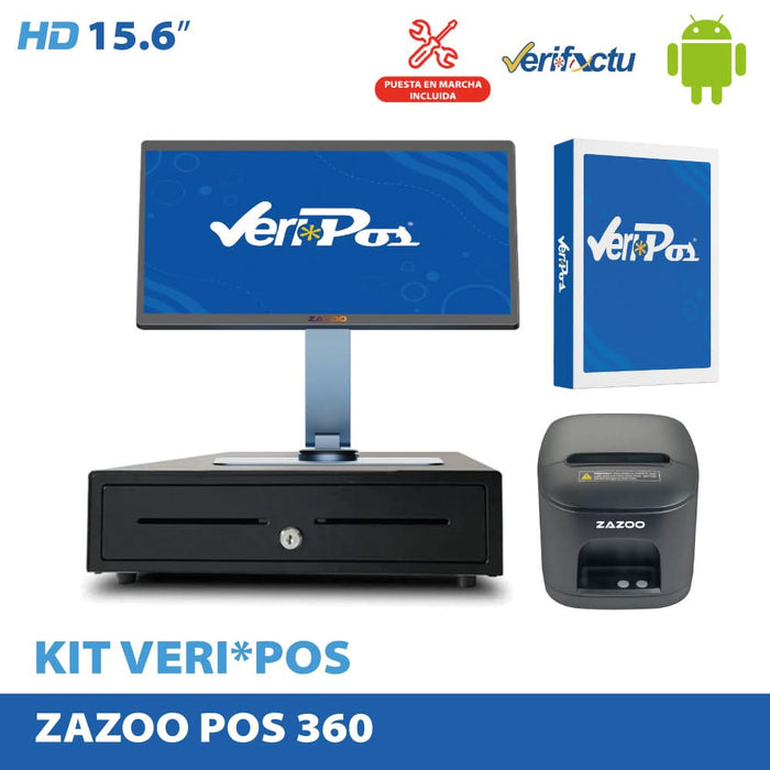 Kit ZAZOO: ZAZOO 360 J4125/8GB/128GB SSD/15" · VERI*POS