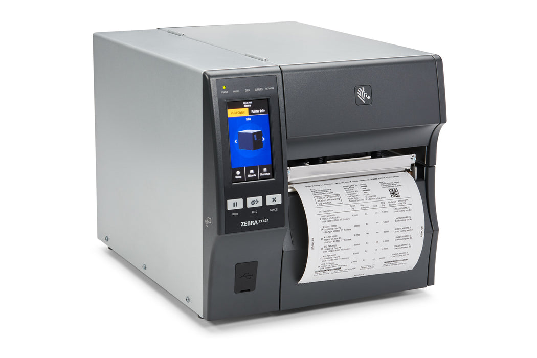 Impresora Industrial Zebra ZT421 | 203 dpi | Transferencia Térmica y Térmica Directa | Ethernet | USB | Bluetooth | 168 mm