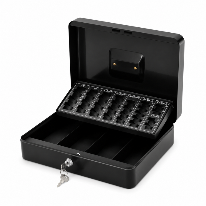 Caja de caudales GEON de metal negra