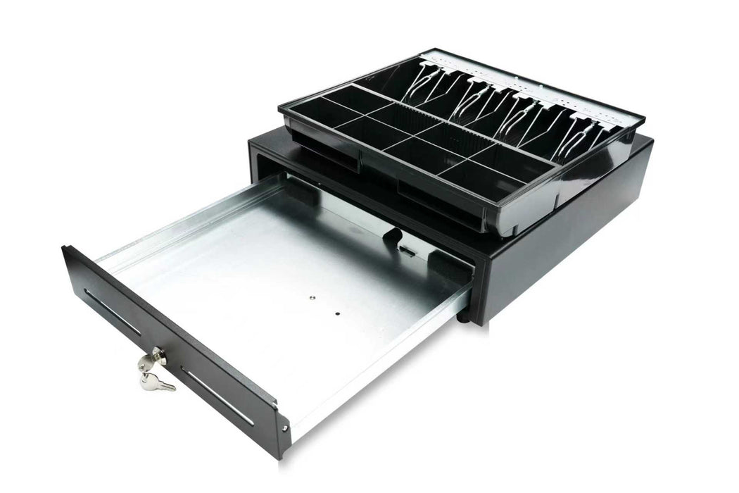 Cajón Portamonedas GEON Metal Cash Negro | 4C billetes | 8C monedas