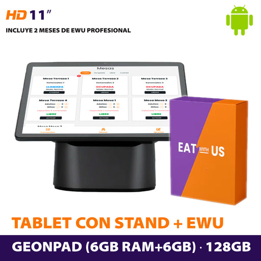 GEONPAD + SOPORTE OCTA-CORE /(6GB+6GB AMPLIABLE)/128GB/11" · Eat With Us