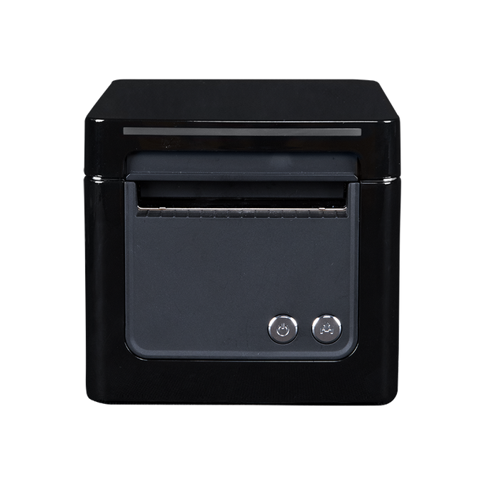 Impresora térmica HPRT TP-809 negra — detalle del equipo 2