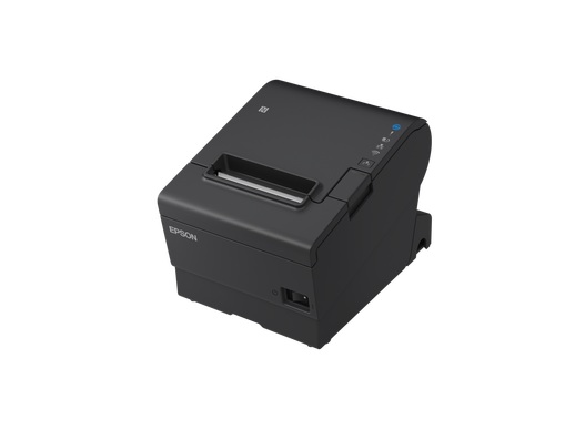 Epson TM-T88VII negra, vista lateral izquierda