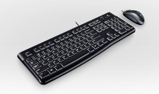 Teclado + mouse logitech mk120 optico usb 2.0 negro