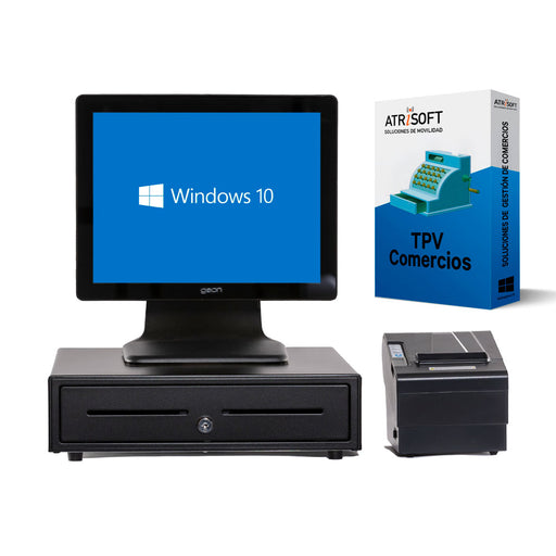 Pack TPV Geon para Comercios Software Atrisoft Inluido