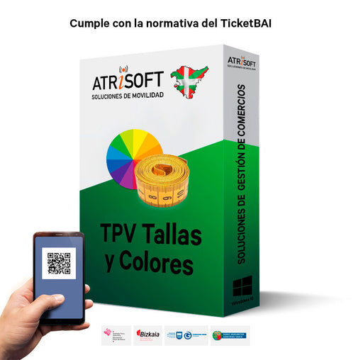 Atrisoft Software TPV Tallas y Colores  Ticket-BAI