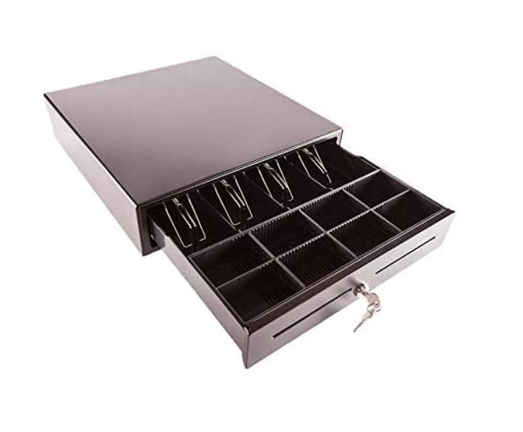 🏅 Cajón portamonedas metálico 46x17x10 base modular negro